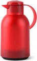 Emsa N40117 Samba Isolierkanne 1,5 Liter Quick Press Verschluss Transluzent/Rot
