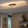Wohnzimmerleuchte Deckenleuchte Designlampe dimmbar drehbar schwarz LED L 102 cm