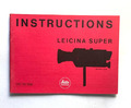 Instructions f. Leicina SUPER in English: LEICA LEITZ ORIGINAL !!! #3835