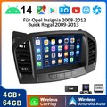 Android 14 DAB+ 64G Autoradio Für Opel Insignia A G09 Buick Regal 2009-2012 +KAM