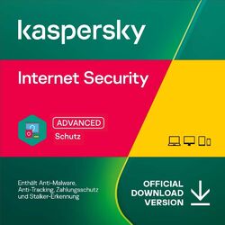 Kaspersky Internet Security 2022  1, 2, 3, 5,10 PC Geräte 1 oder 2 Jahre Aktivierung durch Anwender Selbst 