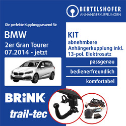 Für BMW 2er Gran Tourer Typ F46 07.2014-jetzt AHK abn. +13pol sp. E-Satz NEU TOPJetzt 10% sparen mit dem Code: PARTS2025