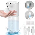 400ml Seifenspender mit Sensor, Automatischer Seifenspender, USB Wiederaufladbar