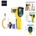 Infrarot Thermometer Laser Temperaturmessgerät mit K-Sonde IR Pyrometer -50°C...