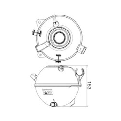 1x Ausgleichsbehälter, Kühlmittel MAHLE CRT 19 000S passend für AUDI SEAT VW
