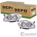 2x DEPO H7/H1 PY21W W5W SCHEINWERFER SATZ passend für FIAT LINEA LINKS+RECHTS