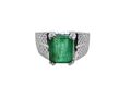 Hochwertig Natürlicher Smaragd Statement Ring Original Smaragd Ring für Ihn