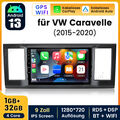 Carplay Autoradio Für VW Transporter T6 Multivan Caravelle 15-2022 GPS Navi WIFI