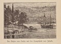Ionische Insel Ithaka anno 1898 Busen von Vathy mit Hauptstadt - Grafik von 1898