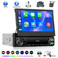 7" 1DIN Flip Out Autoradio Wireless Apple Carplay Android Auto BT FM MP5 Kamera