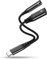 2 in 1 Adapter USB C auf Klinke, 3,5mm Kopfhörer Adapter und Laden, USBC zu 