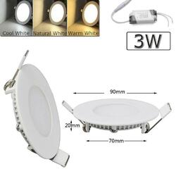 10er Set LED Panel Einbaustrahler Einbaupanel Deckenleuchte Panel 9W 24W Rund 