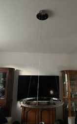 Hofstein Hänge LED PendelLeuchte dimmbar Ess,Wohn,Schlafzimmer Beleuchtung Chrom