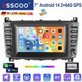 Für Mercedes Benz  W209 C209 Carplay 2+64G Android 14 Autoradio Navi GPS BT SWC