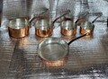 5er Set 4 Kupfer Töpfe 1 Kupferpfanne