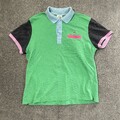Lacoste Polo-Shirt Grün Pockettasche 3-Knopf Kragen Gr. 5 M Vintage Kurzarm