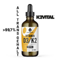 Vitamin D3+K2 Tropfen 50ml, PREMIUM mit 99,7 % All Trans MK7 (K2VITAL®) Kappa