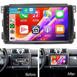 Für Smart Fortwo 451 2005-2010 Android 15 Autoradio GPS Navi FM RDS WIFI 2+64GB