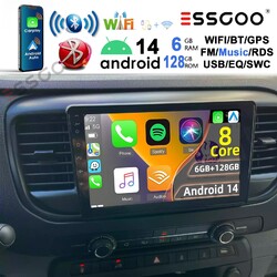 128G 8Core Android14 Carplay Autoradio Für Citroen Jumpy Peugeot Expert GPS Navi
