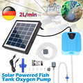 Solar Sauerstoffpumpe Teichbelüfter Gartenteich Aquarium Luftpumpe Angelbelüfter