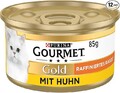 PURINA GOURMET Gold Raffiniertes Ragout Katzenfutter nass, mit Huhn, 12er Pack**