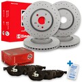 4x ZIMMERMANN Sport Bremsscheiben + Beläge vorne + hinten passend für BMW X3 F25
