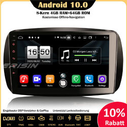 9" DSP Android 10.0 Autoradio 8-Kern GPS DAB+CarPlay SWC Für Mercedes-Benz Smart