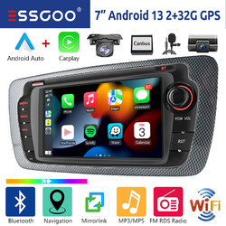 DVR Autoradio Android 14 Carplay GPS Navi RDS Kam Für Seat Ibiza IV 6J 2009-2013
