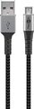 WireThinX Micro USB auf USB A Textilkabel Metallsteckern (Space grau) 0,5-2m
