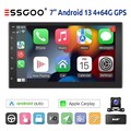 DAB+ Autoradio 7" Android13 4+64G Carplay 2 DIN Kam USB GPS FM RDS Radio BT WIFI