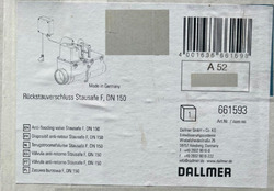 Dallmer Rückstauverschluss Stausafe F DN150 für fäkalienhaltiges Abwasser 661593