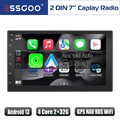 7" 2 DIN Carplay Autoradio Android 13 Auto GPS NAV RDS Wifi Touch Screen 2+32Gb