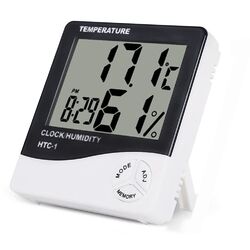 HTC1 Mini Wetterstation, Thermometer Hygrometer Zeit Temperatur Luftfeuchtigkeit