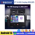 9" Android 13 AUTORADIO 32G Carplay GPS Navi RDS WIFI Für VW Touareg 2003 - 2010