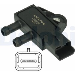 Delphi DPS00006 Sensor Abgasdruck für PEUGEOT CITROEN FIAT MINI LANCIA DS C5 C4