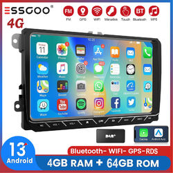 Für VW GOLF 5 6 Touran Passat Caddy DAB+ 4+64G Autoradio Android 13 Carplay Navi