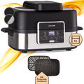 Heißluftfritteuse Grill Dampfgarer Backofen Dörrer Airfryer 1500 W 4,5 L Silber