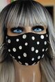 Stoffmaske Mund Nasen Schutz Maske Behelfsmaske Stoff Glitzer Strass schwarz 