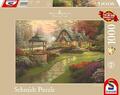 Schmidt Spiele Puzzle 58463 - Thomas Kinkade, Haus mit Brunnen, 1.000 Teile Puzz