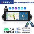 DAB+ Für VW Beetle 2001-2010 Android 14 Autoradio 4+64G Wireless Carplay GPS FM