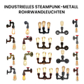 Steampunk Pendelleuchte Metall Rohr Industrie Design Vintage Wandlampe