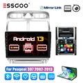 9" Android 13 32G Carplay Autoradio GPS NAVIGATION Wifi FM Für Peugeot 307 02-13