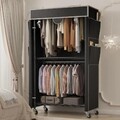 Schwerlast Faltschrank Kleiderschrank Kleiderständer auf Rollen mit Schutzhülle