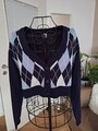 Dunkelblaue Strickjacke M