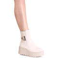 Damen XXL Plateau Stiefeletten Chelsea Boots Booties Kurzstiefel