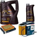 BOSCH Inspektionspaket 6 L MANNOL Extreme 5W-40 für Opel Signum 2.8 V6 Turbo