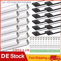 12 Stück LED Aluprofil 1m Aluminium Profil Alu Leiste Schiene für LED Stripes DE