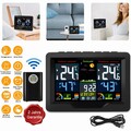 Funk Wetterstation Thermometer Mit Farbdisplay Innen-Außensensor Digitale Wecker
