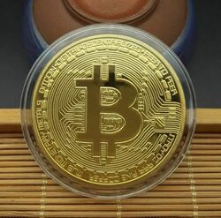 Bitcoin Münze Gold Silber Kryptowährung Sammlermünze Medaille ✅⭐⭐⭐⭐⭐