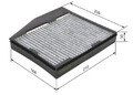 Innenraumfilter Aktivkohlefilter 1 987 432 365 BOSCH für FIAT LANCIA